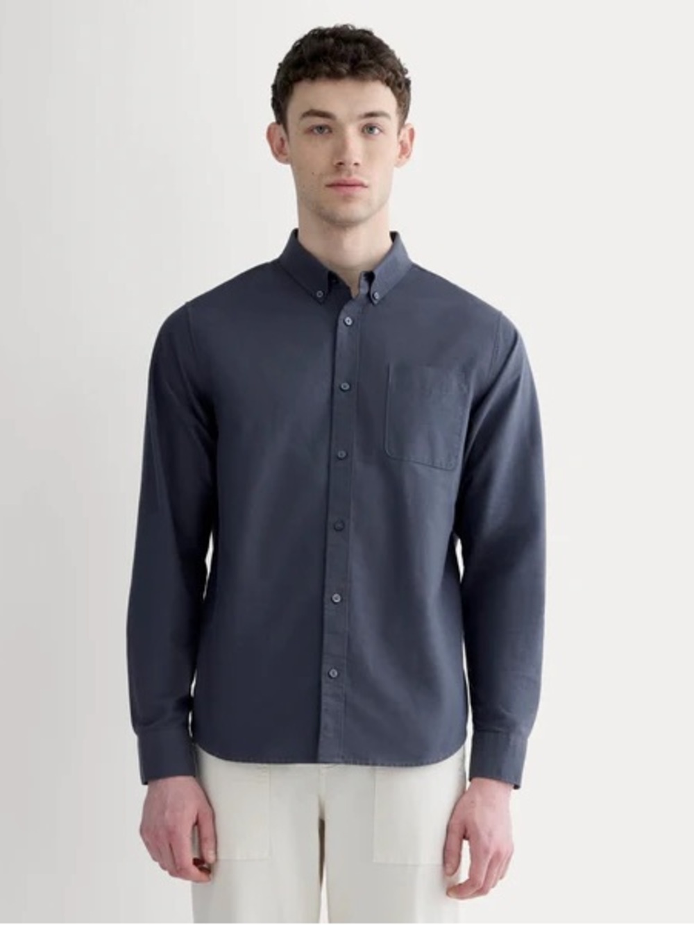 Everlane Men's Slate Blue Button-Down Shirt